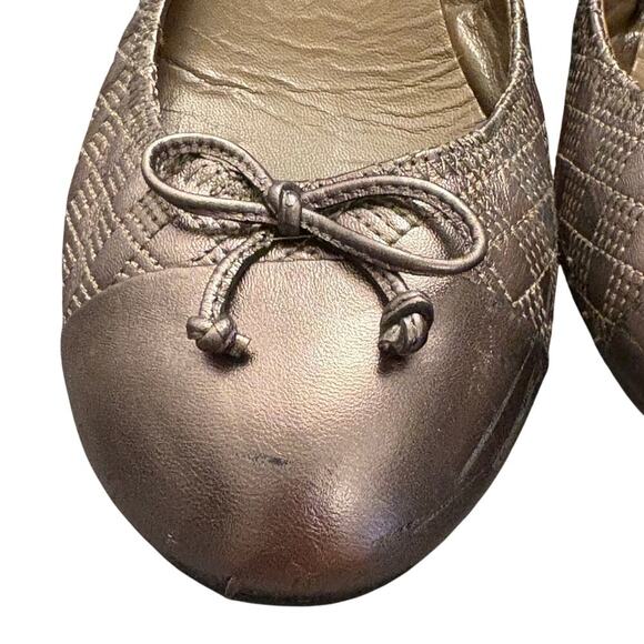 Cole Haan Silver Ballet Wedges with Metallic Accents Size 10 1/2 B - Picture 6 of 9